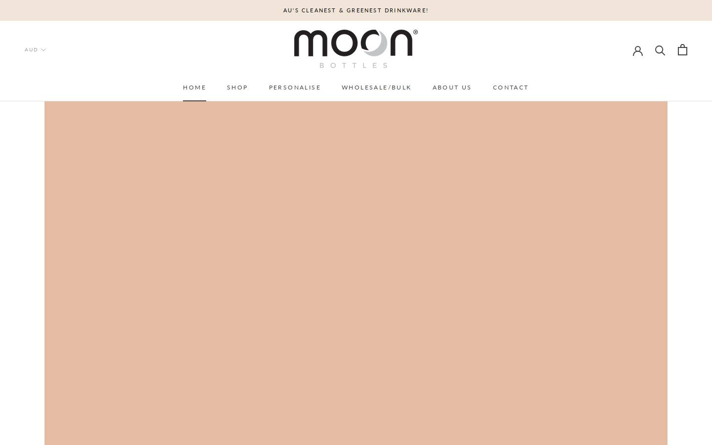 moonbottles.com.au homepage screenshot