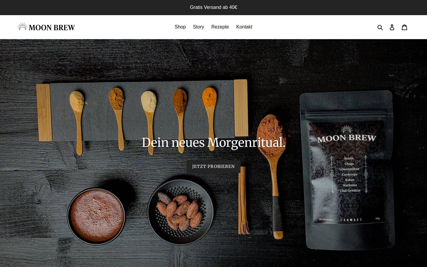 moonbrew.de homepage screenshot