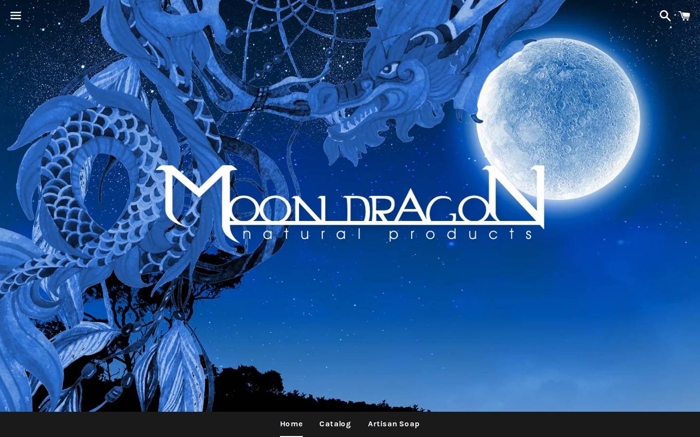moondragonnaturalproducts.com homepage screenshot