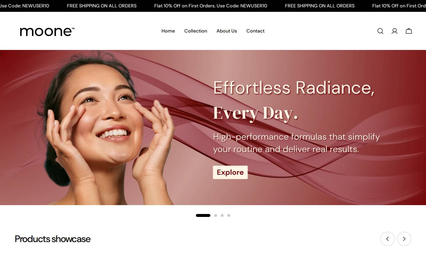 moone.in homepage screenshot