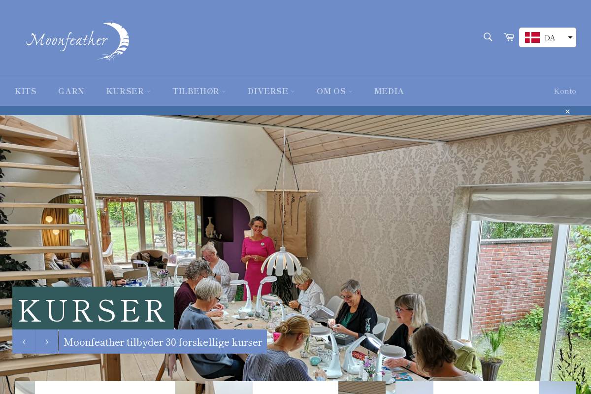 Moonfeather homepage screenshot