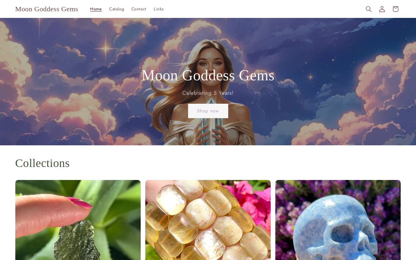moongoddessgems.shop homepage screenshot