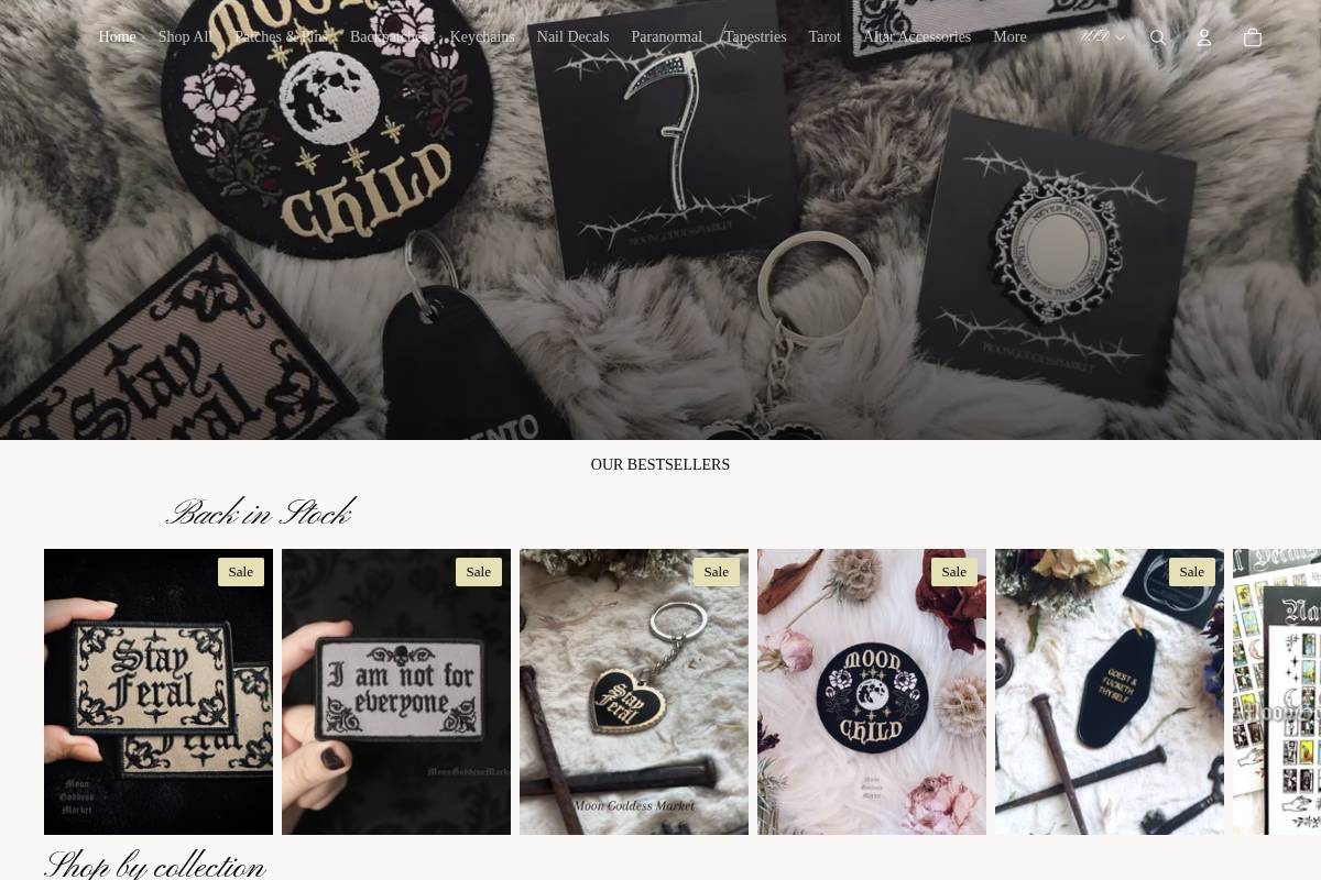 moongoddessmarket.com homepage screenshot