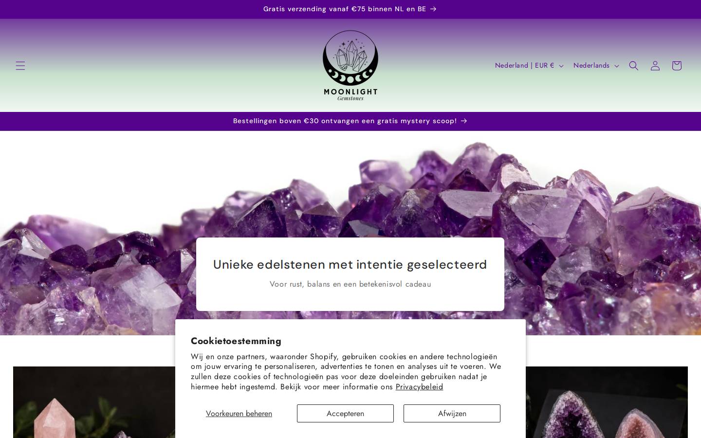 moonlight-gemstones.com homepage screenshot