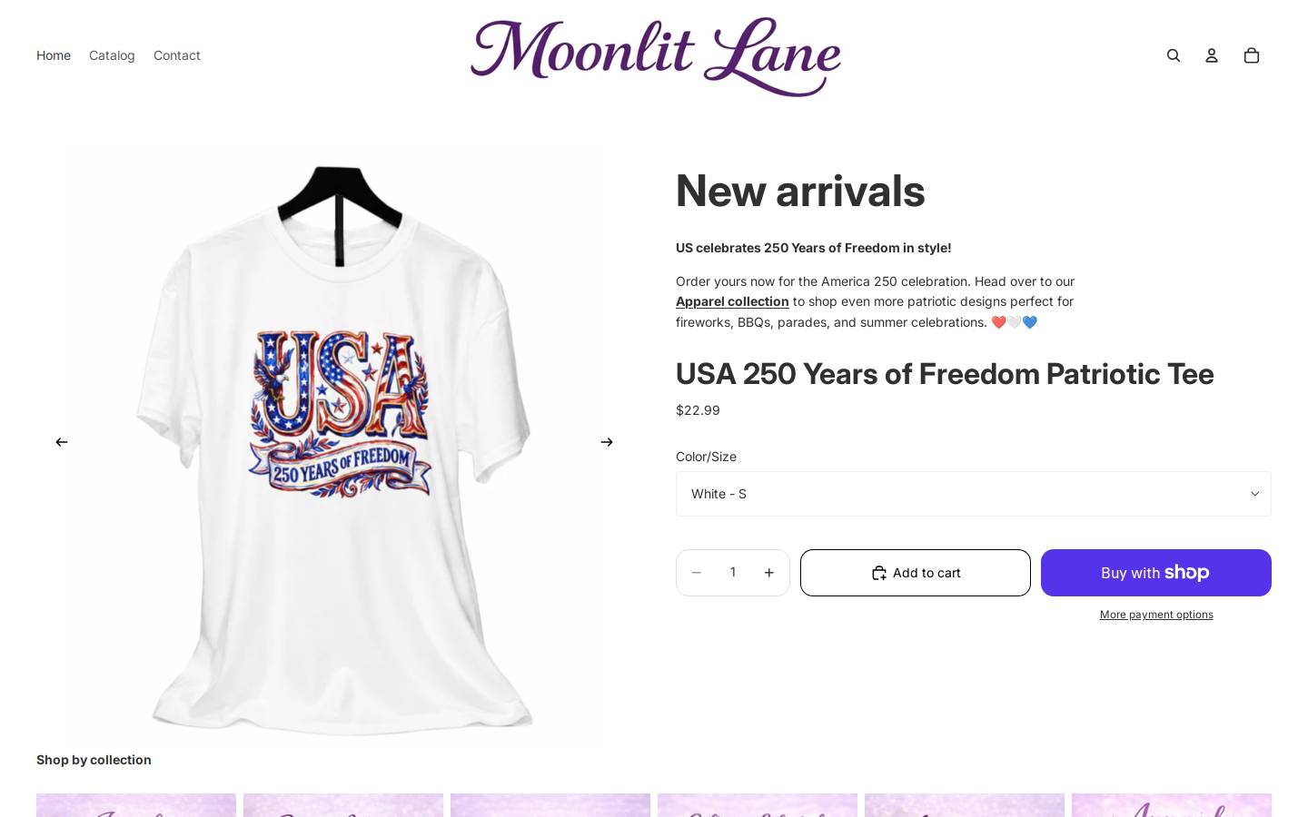 moonlitlane.com homepage screenshot