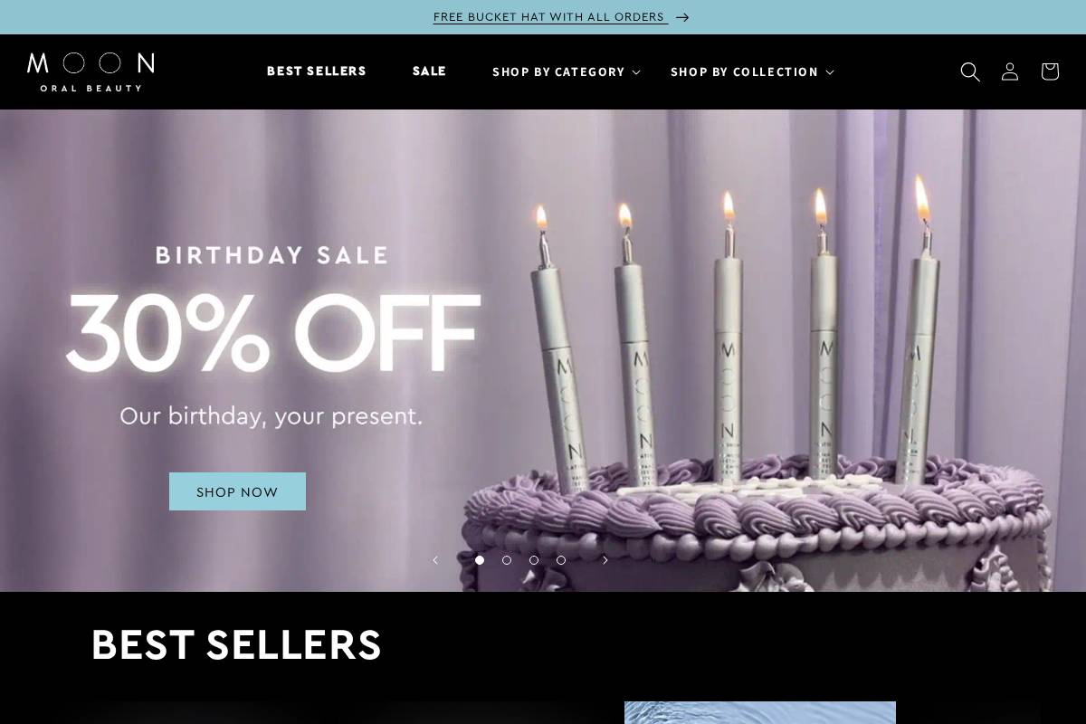 Moonoralbeauty homepage screenshot