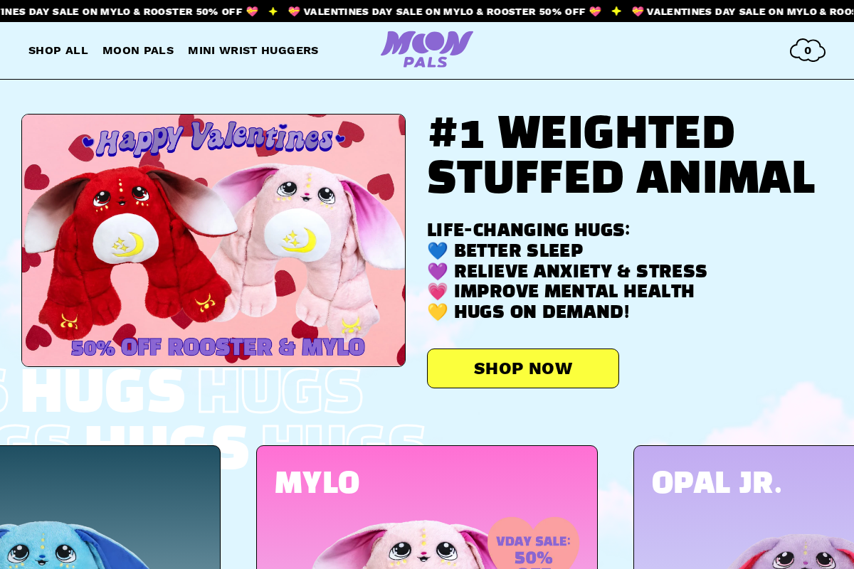 Moonpals homepage screenshot