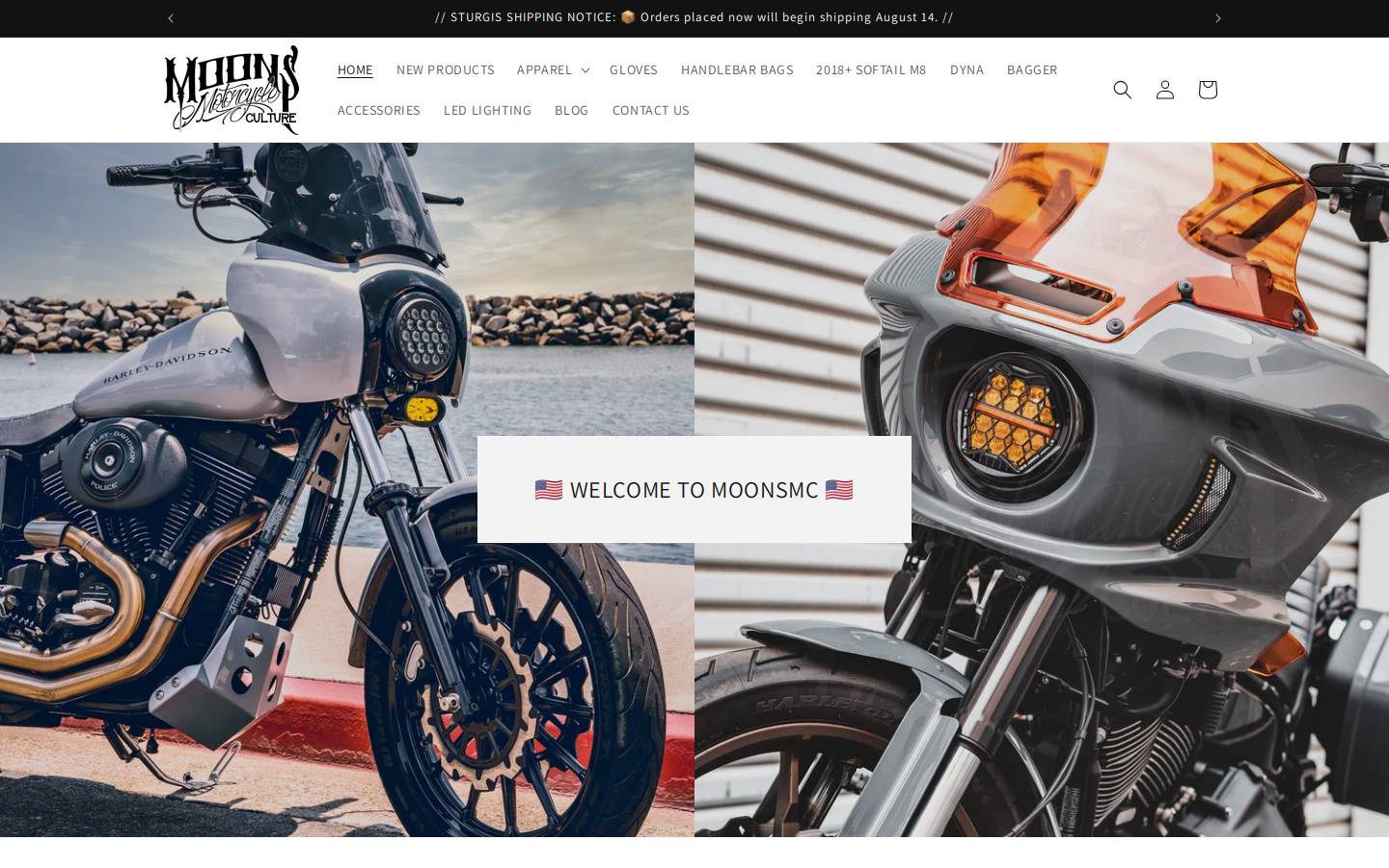 Moons MC homepage screenshot