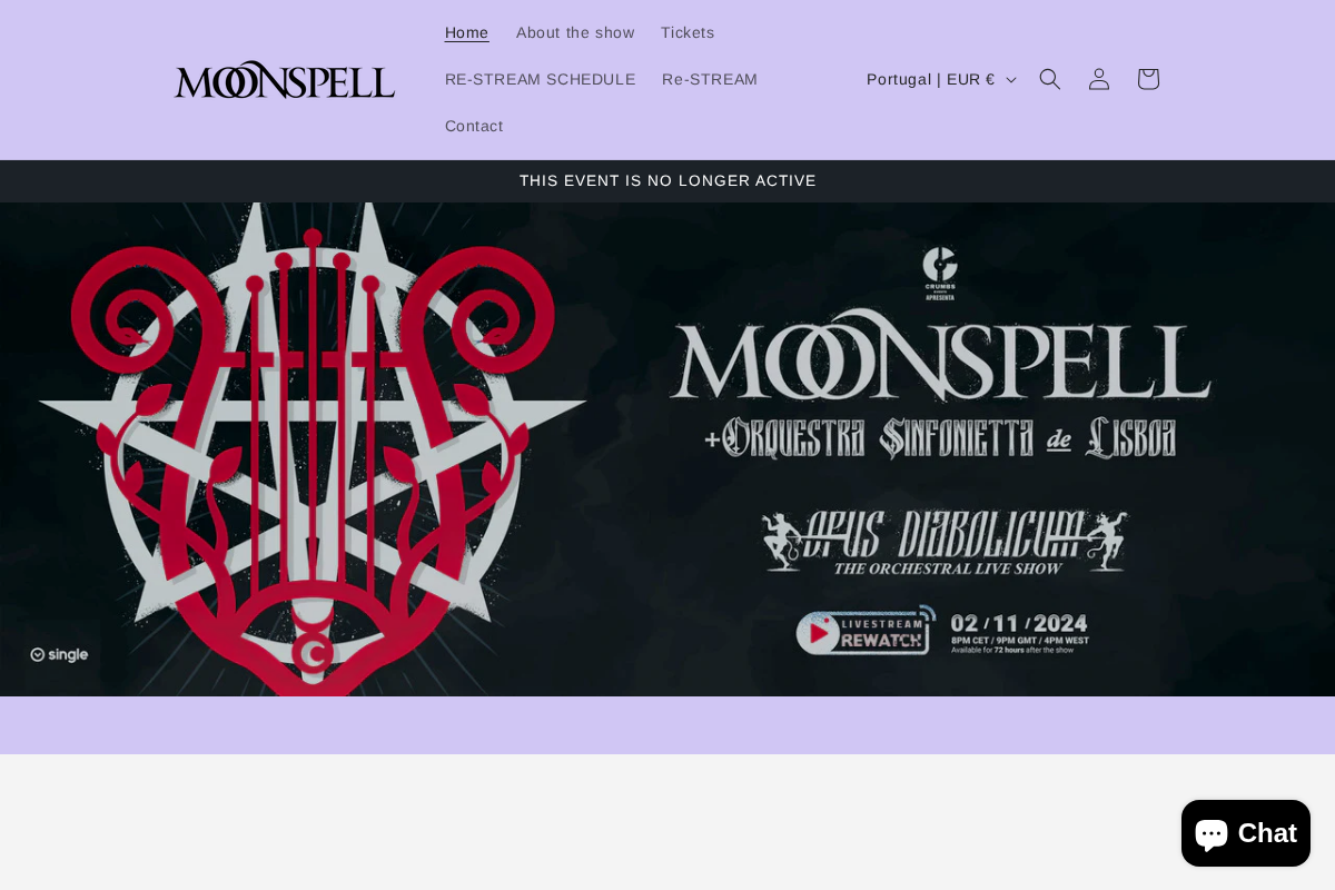 MOONSPELL homepage screenshot