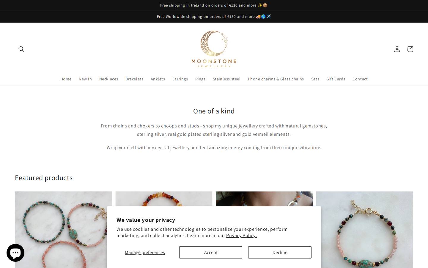 Moonstone homepage screenshot