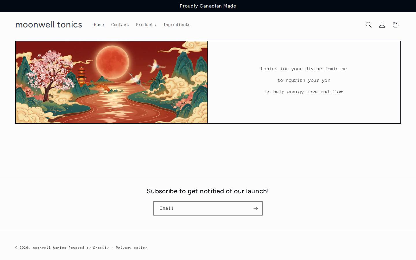 moonwelltonics.com homepage screenshot