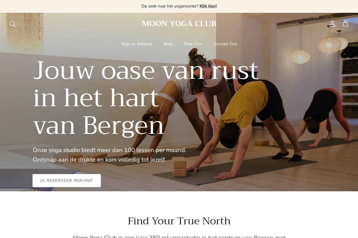 MOON YOGA CLUB homepage screenshot