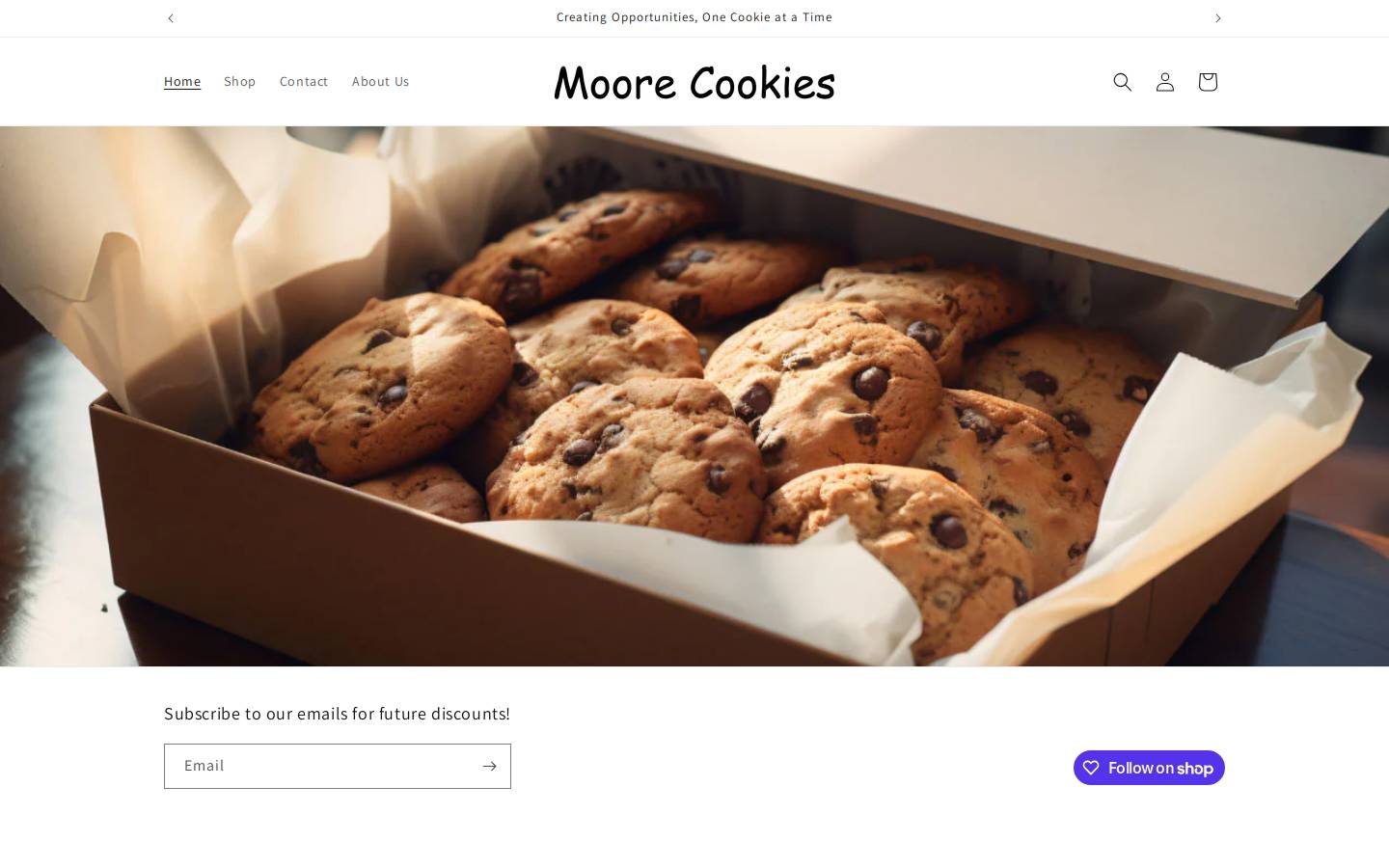 moorecookies.com homepage screenshot