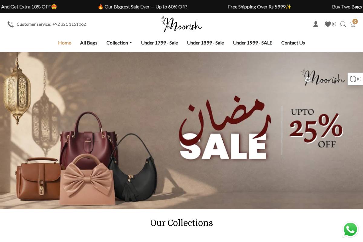 moorish.pk homepage screenshot