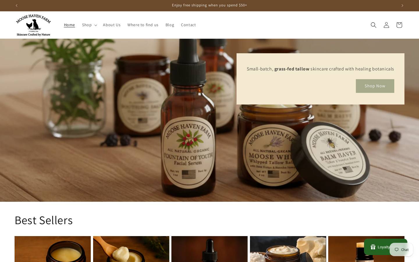 moosehavenfarm.com homepage screenshot