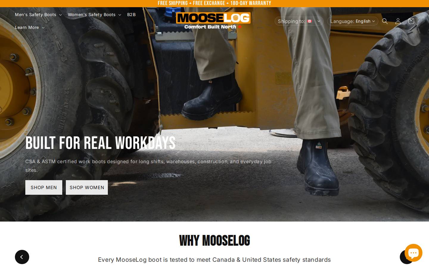 mooselog.com homepage screenshot