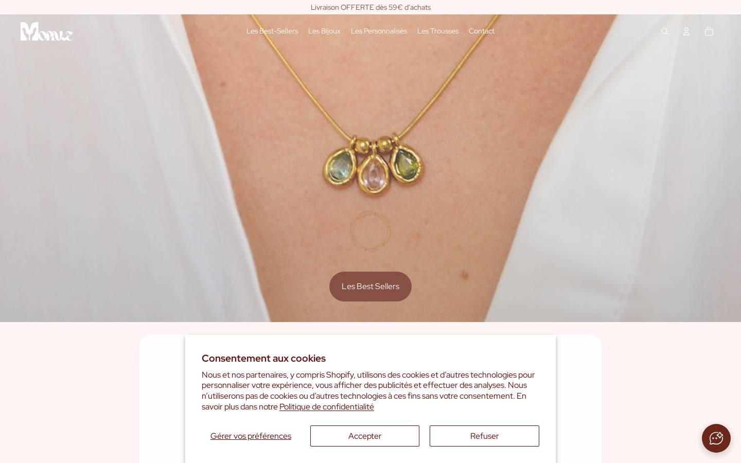 Mopalebijoux homepage screenshot