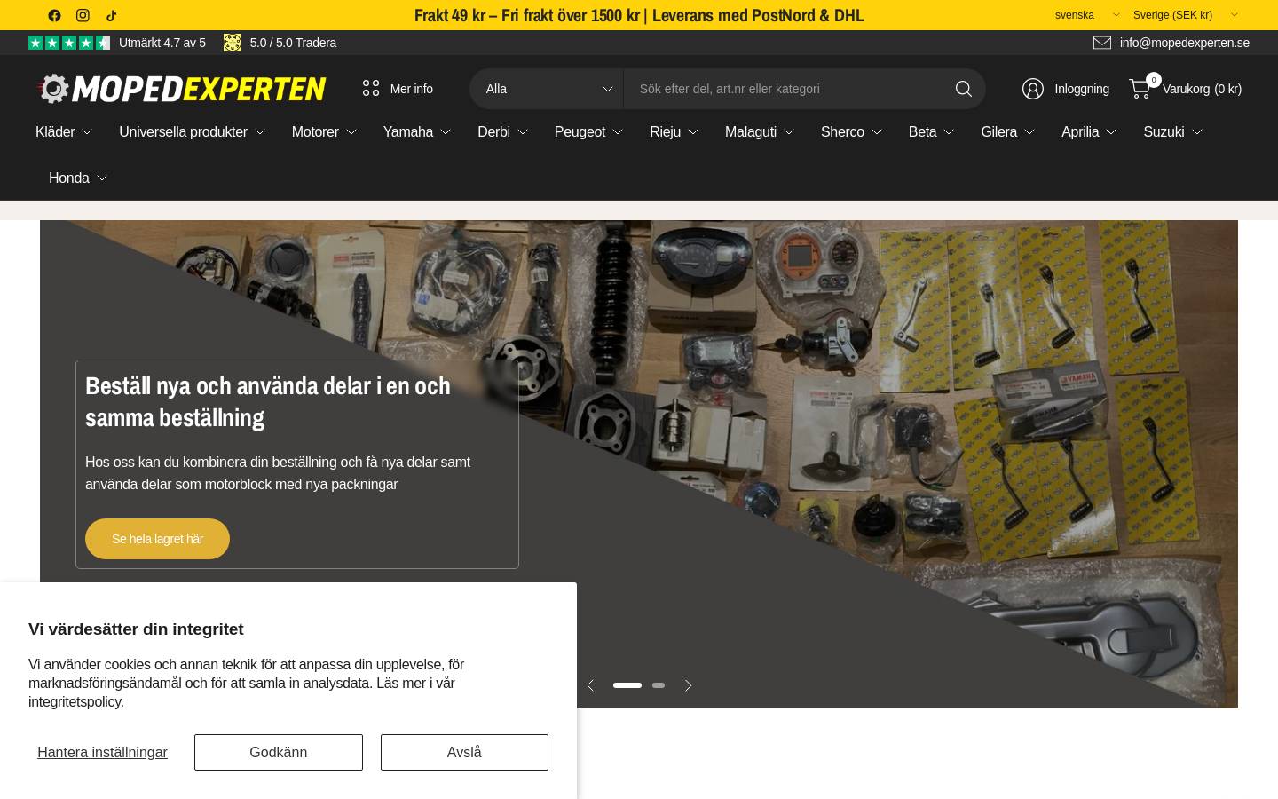 Mopedexperten homepage screenshot