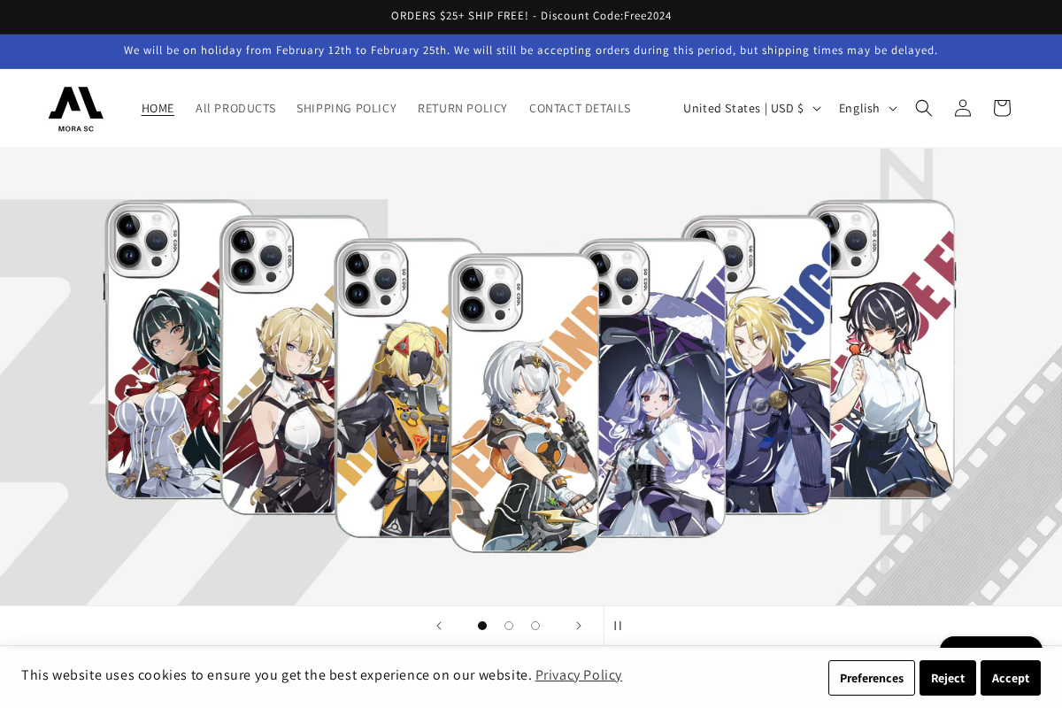 MORA SC homepage screenshot