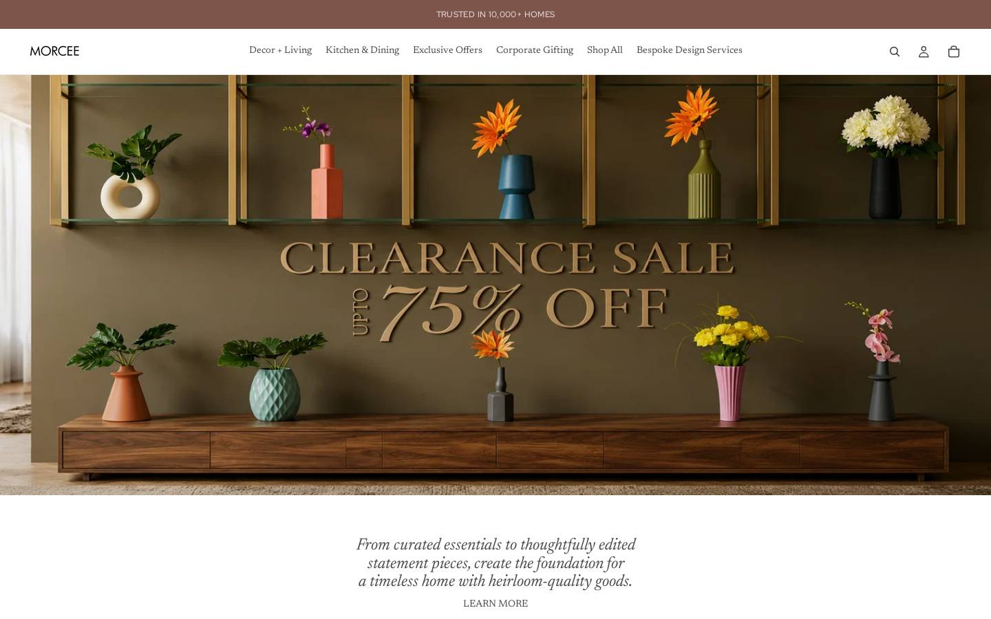 morcee.in homepage screenshot