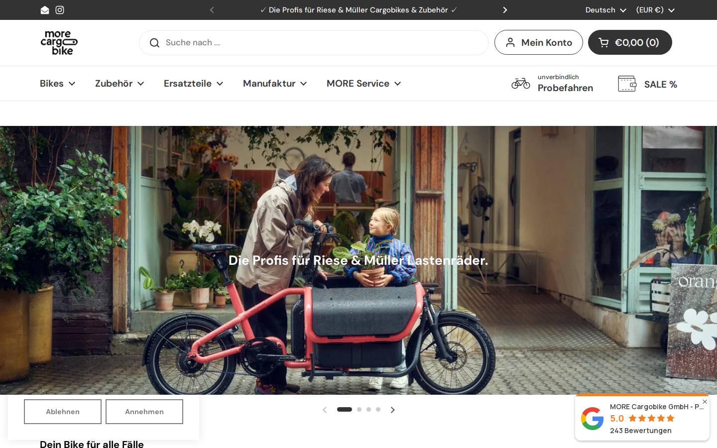 more-cargobike.de homepage screenshot