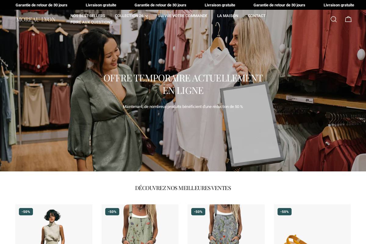 Moreau Lyon homepage screenshot