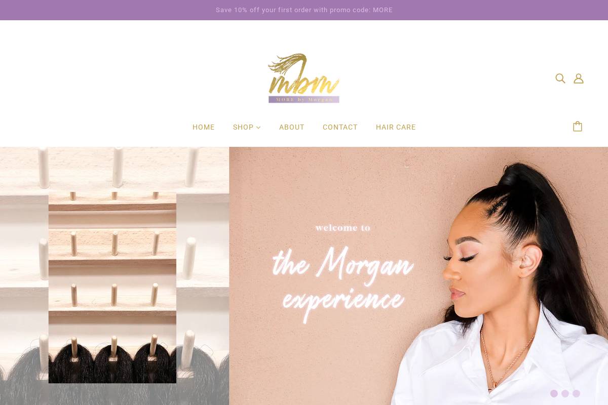morebymorgan.com homepage screenshot