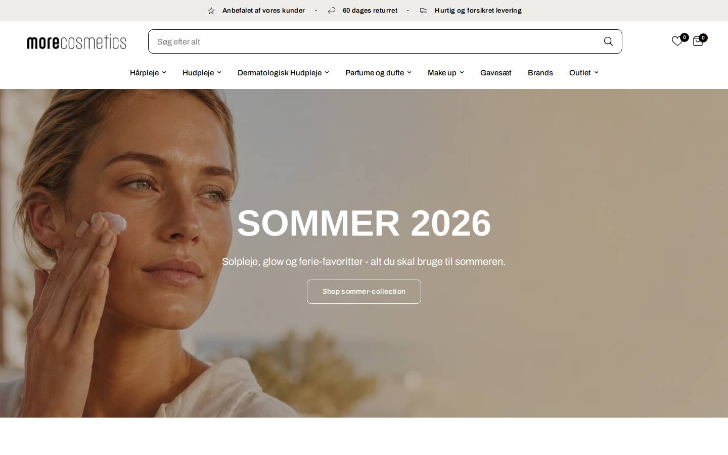 Morecosmetics homepage screenshot