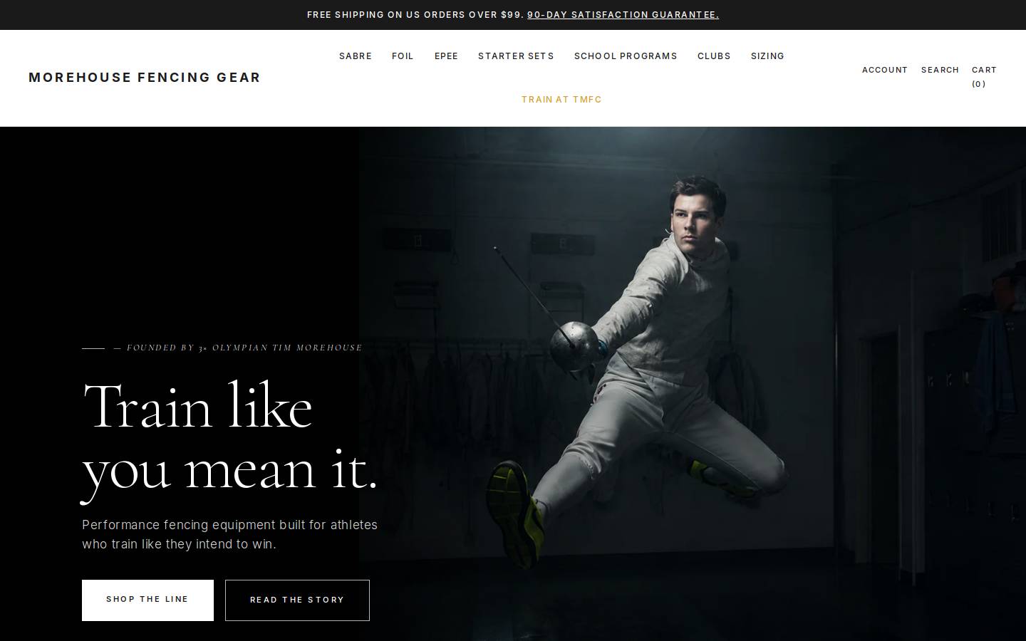 morehousefencinggear.com homepage screenshot