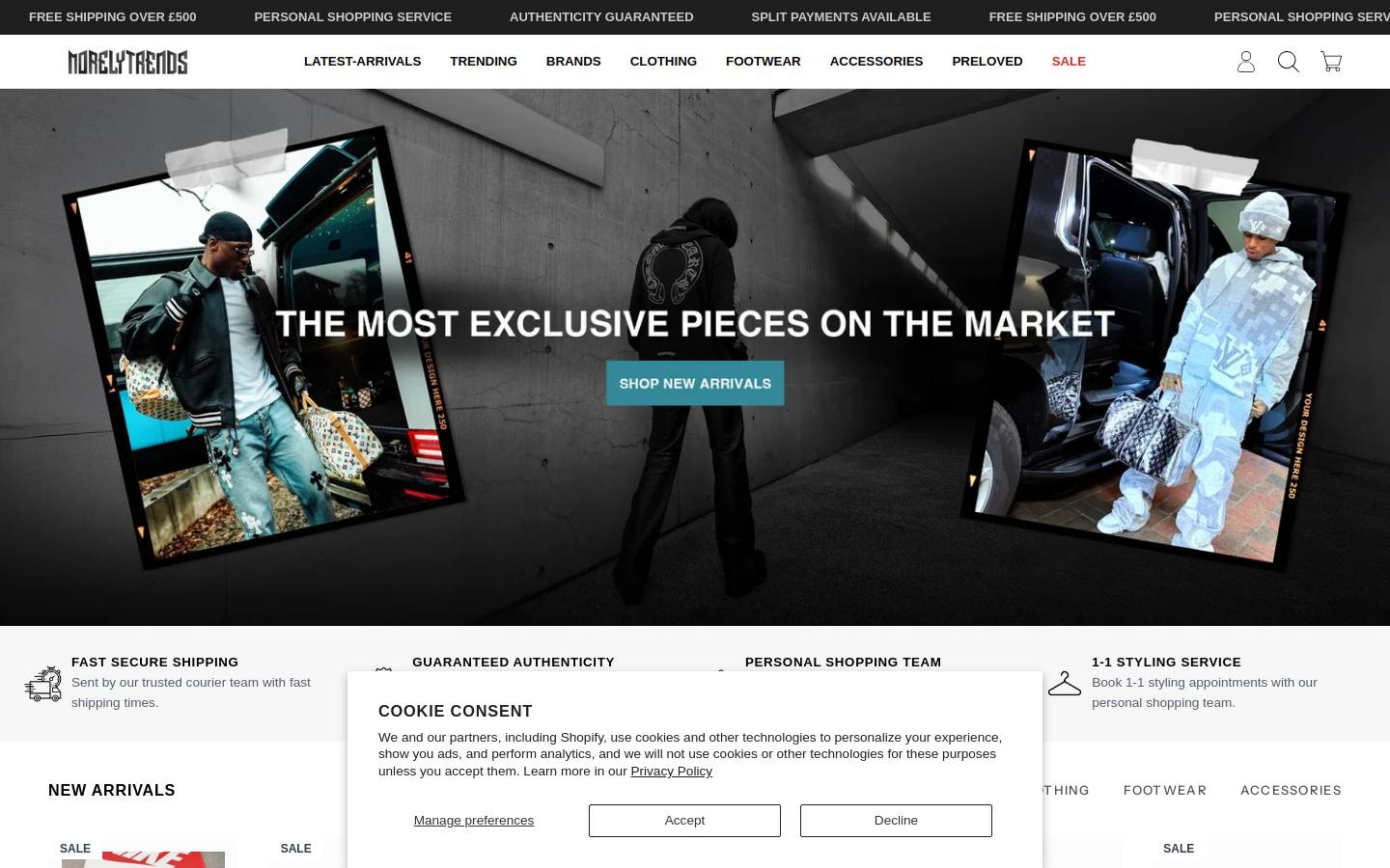 Morelytrends homepage screenshot