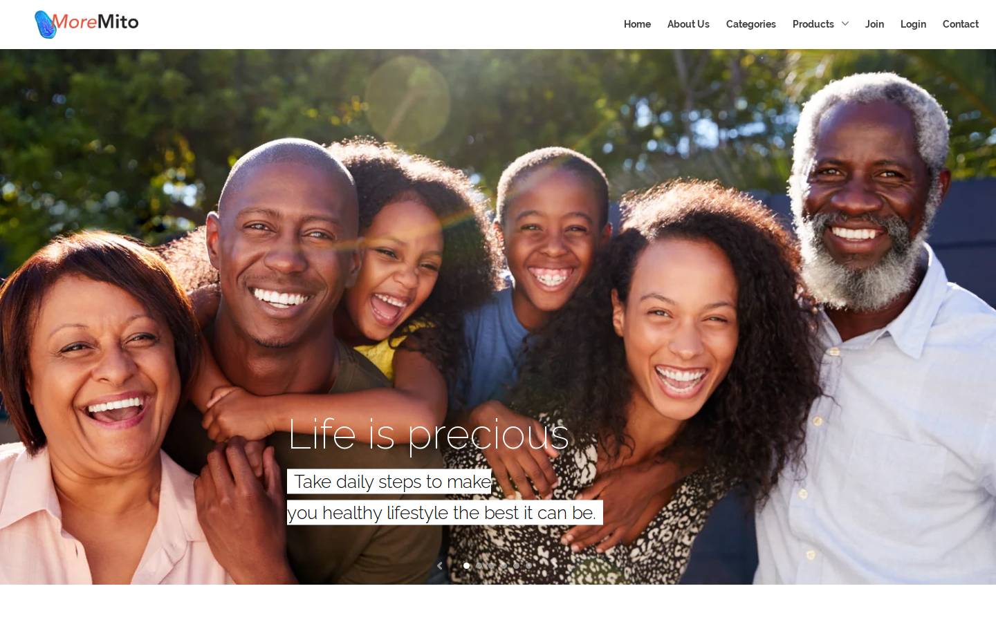 Moremito homepage screenshot