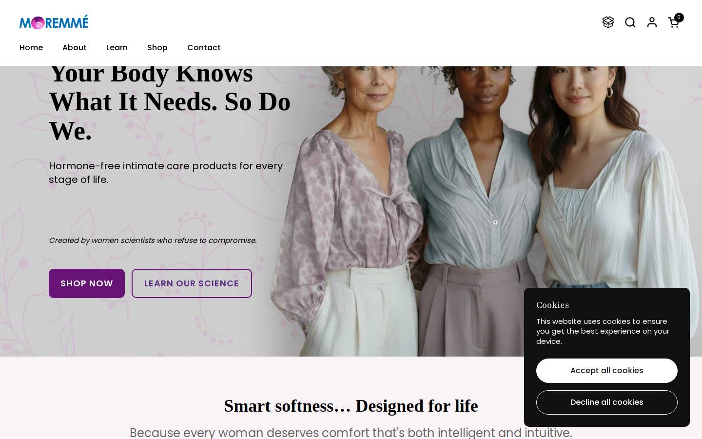 moremme.com homepage screenshot