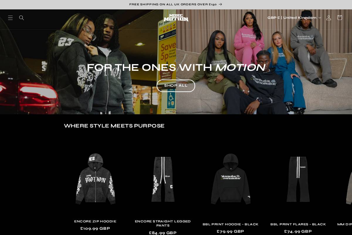 Moremotionuk homepage screenshot