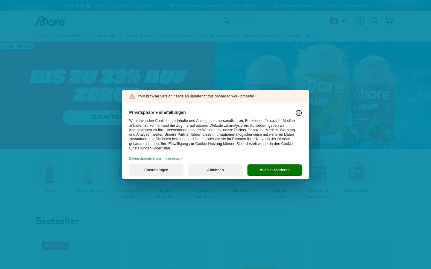 morenutrition.ch homepage screenshot