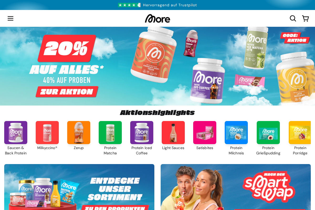 MORE NUTRITION homepage screenshot