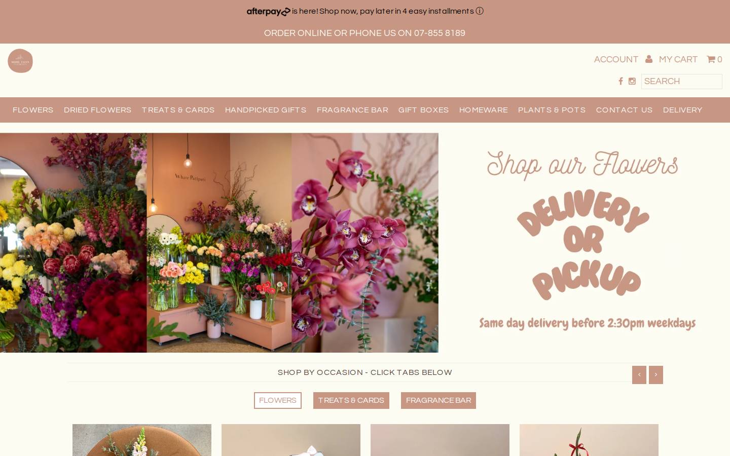 morethanflowers.co.nz homepage screenshot
