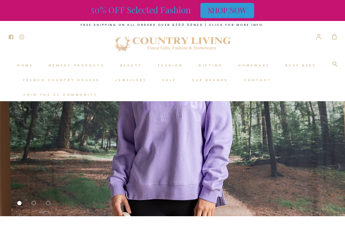 Country Living homepage screenshot