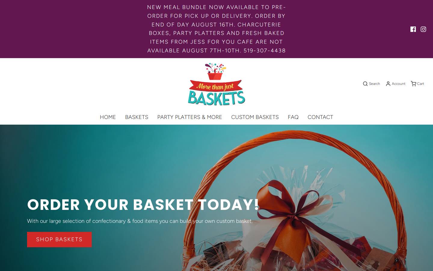 morethanjustbaskets.ca homepage screenshot