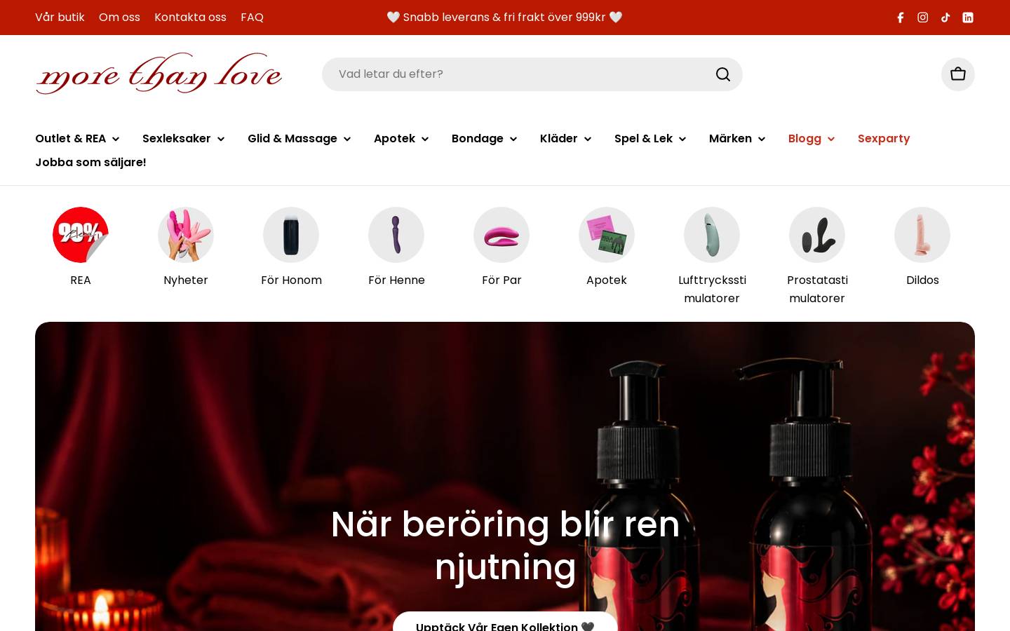 More Than Love homepage screenshot