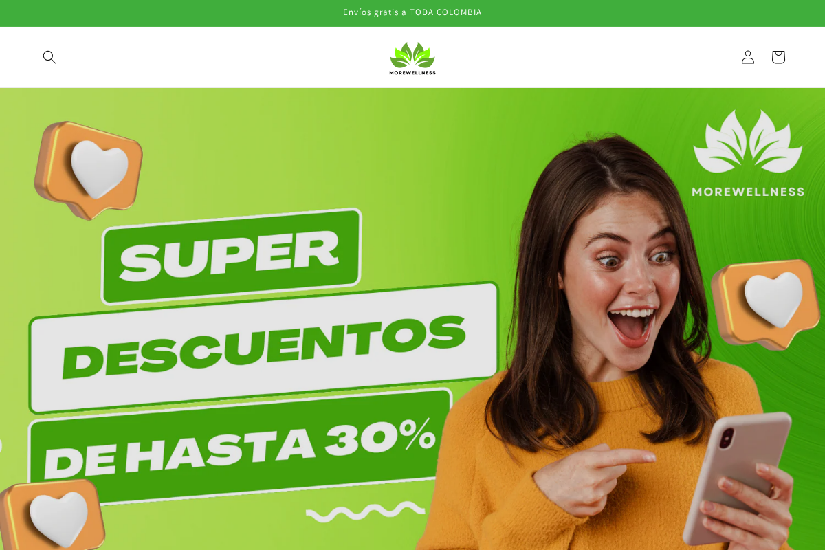 morewellness homepage screenshot