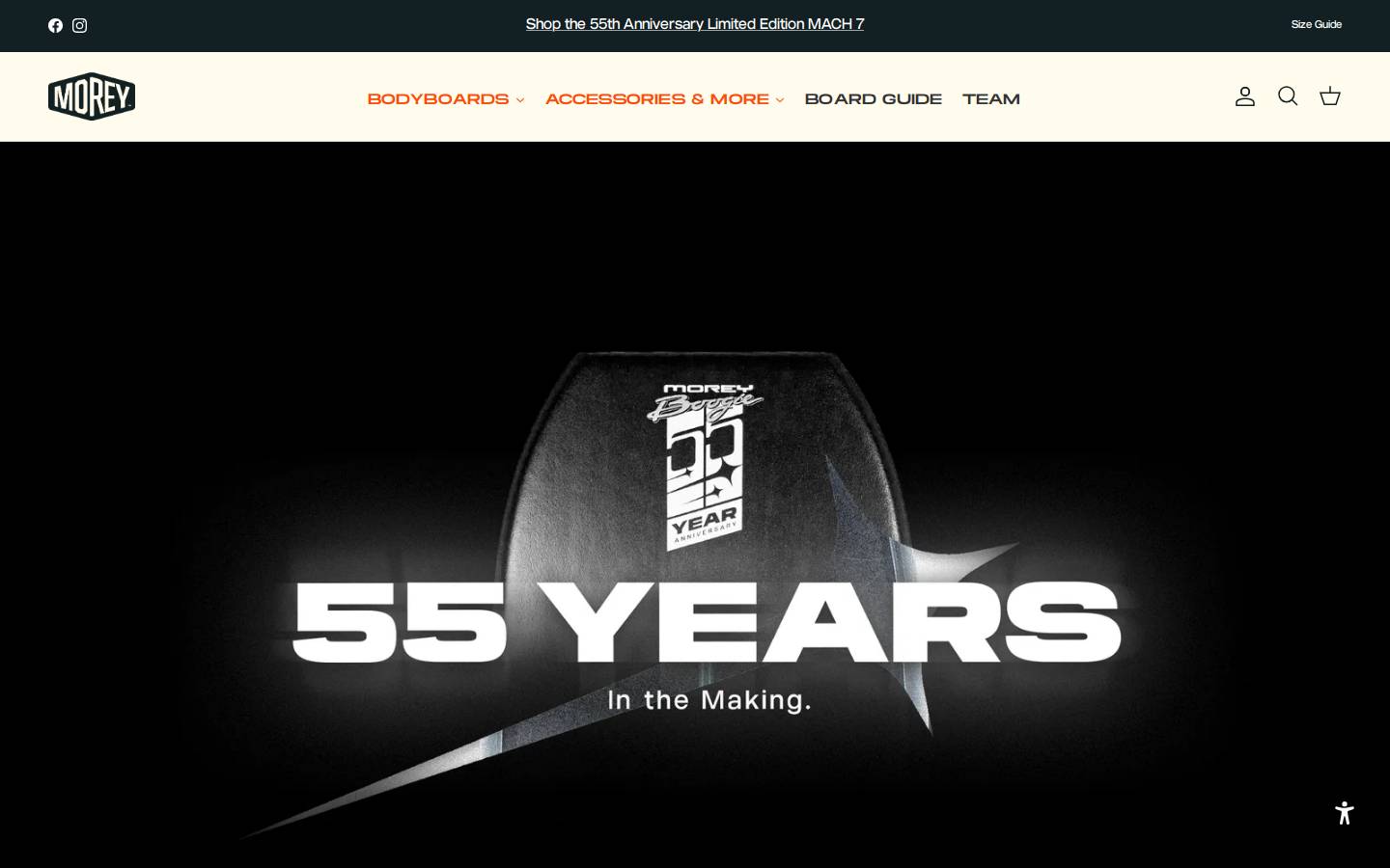 moreybodyboards.com homepage screenshot