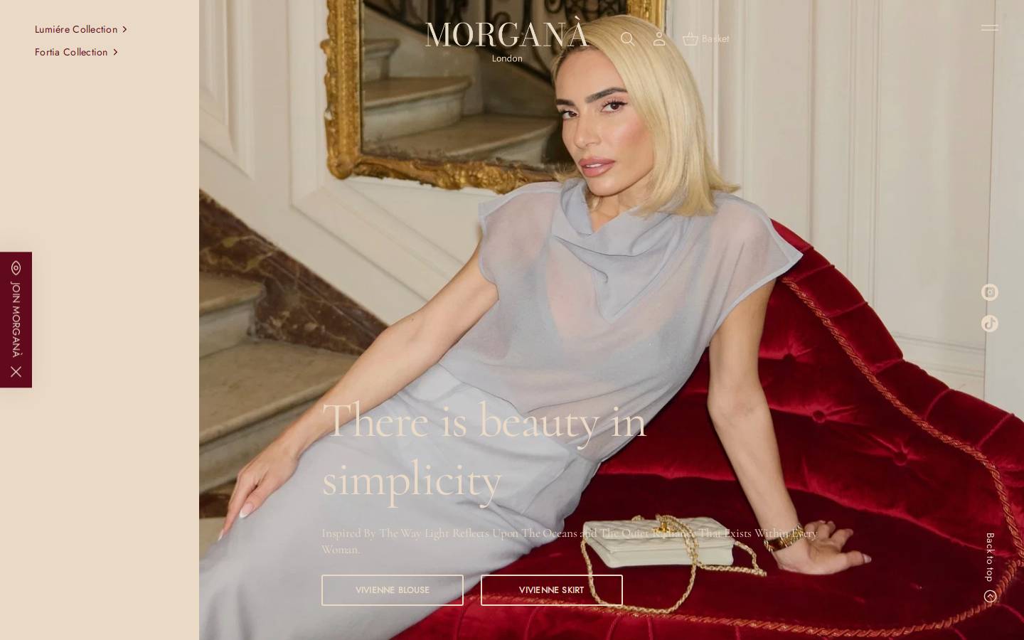 morgana.london homepage screenshot