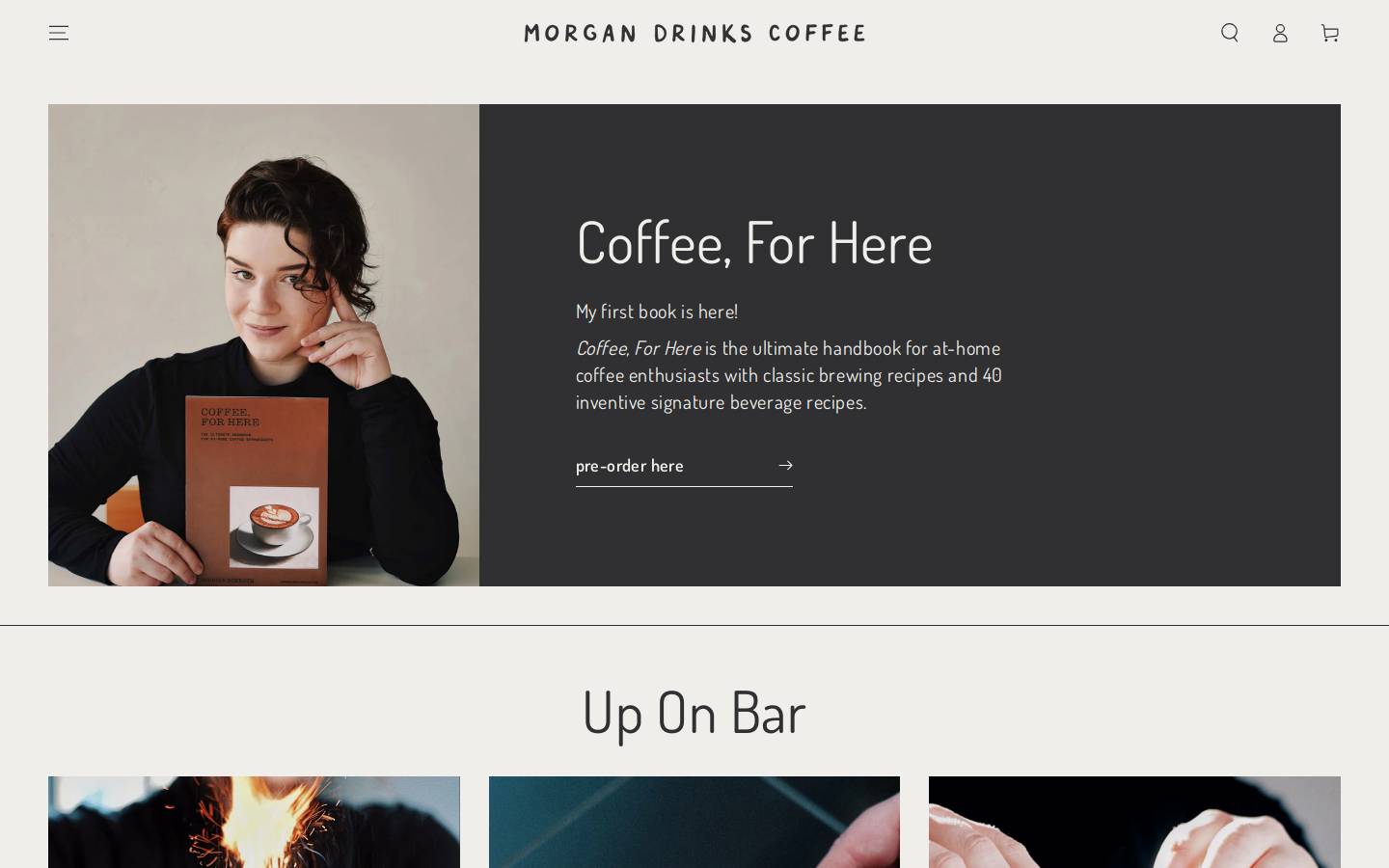 morgandrinkscoffee.com homepage screenshot
