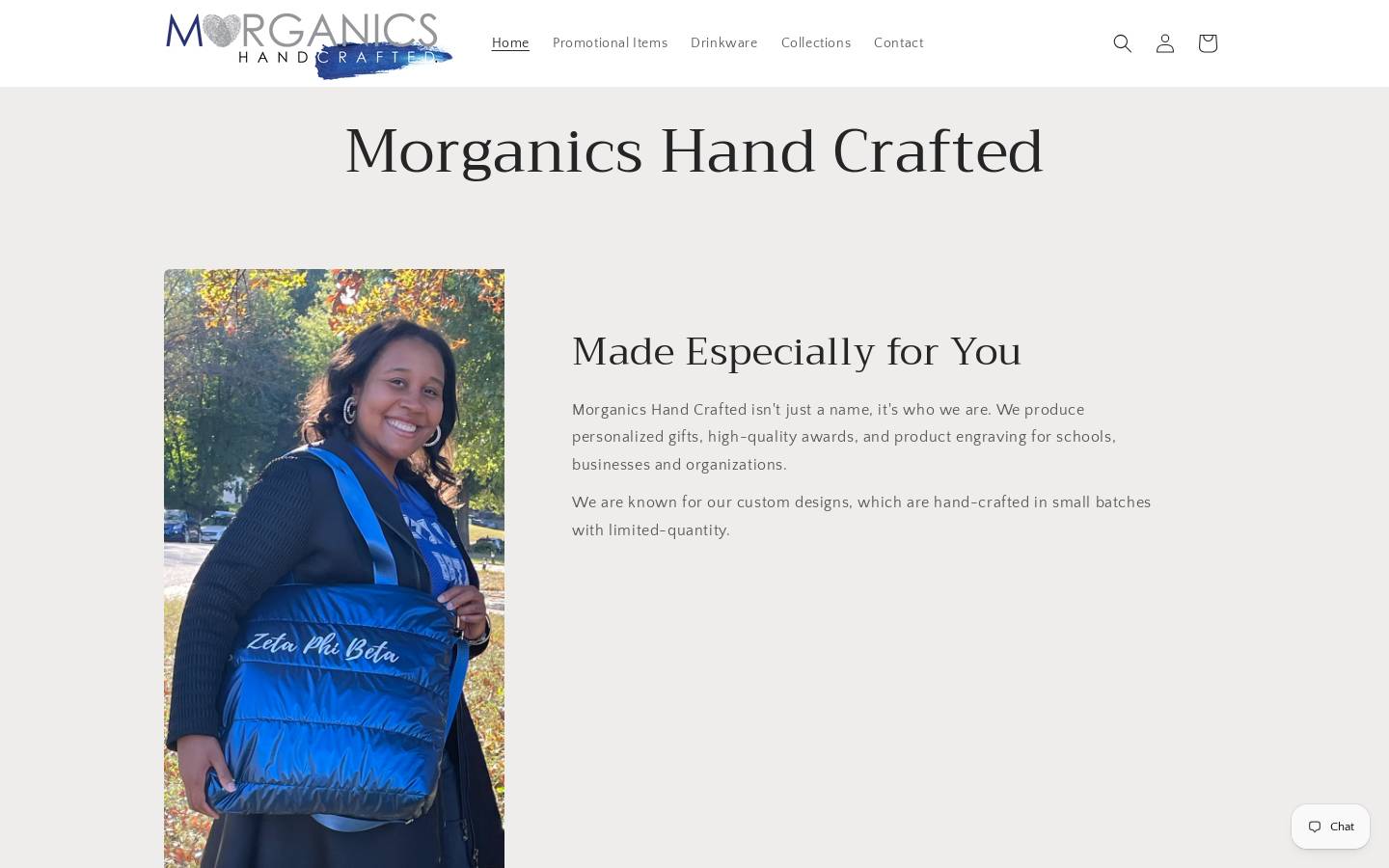 morganicshandcrafted.com homepage screenshot