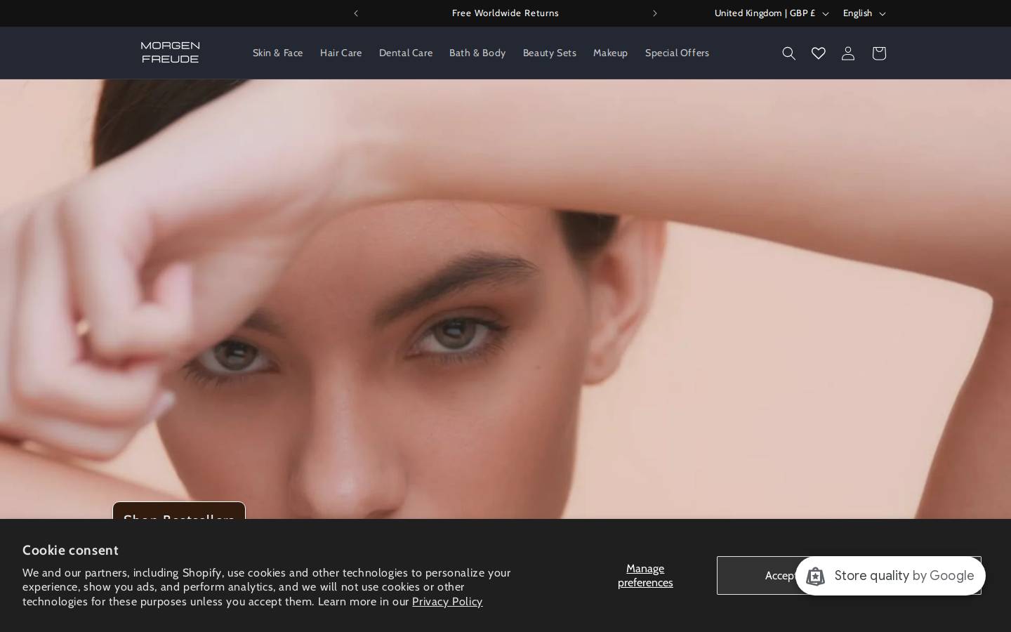 MORGENFREUDE homepage screenshot