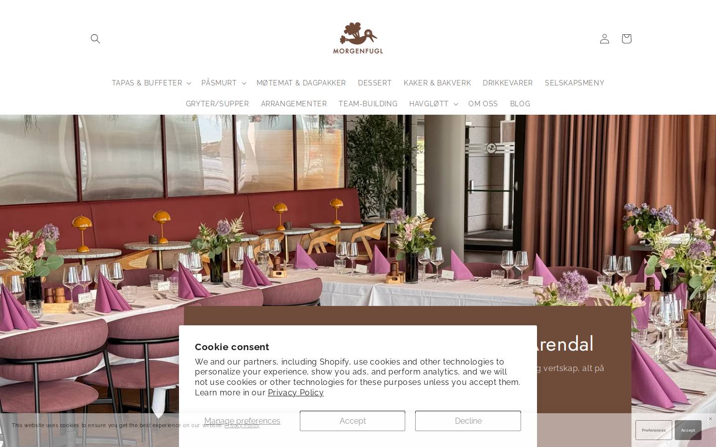 morgenfugl.no homepage screenshot