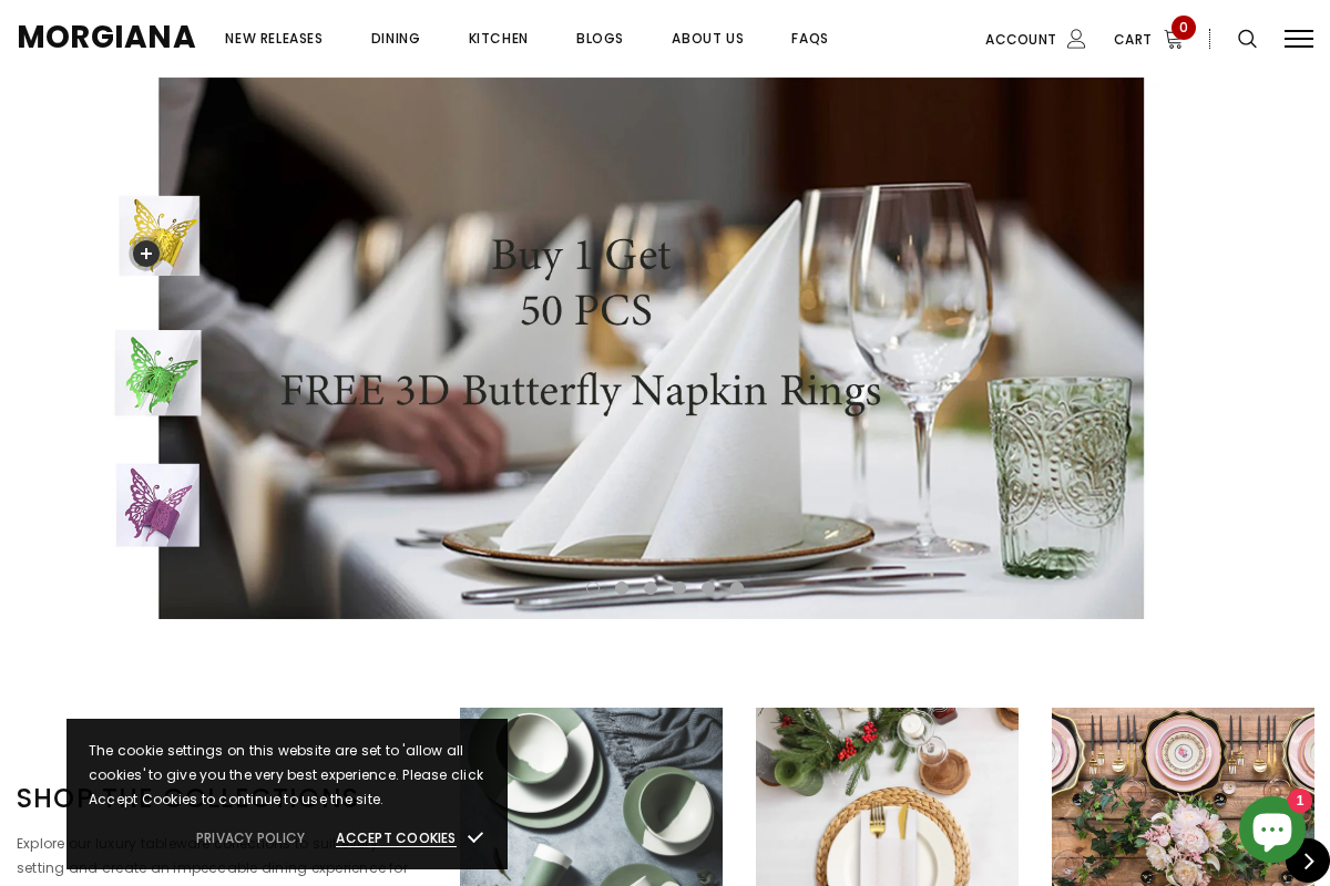 morgianatableware homepage screenshot