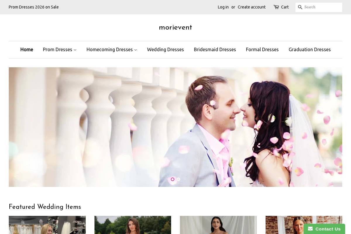 Morievent homepage screenshot