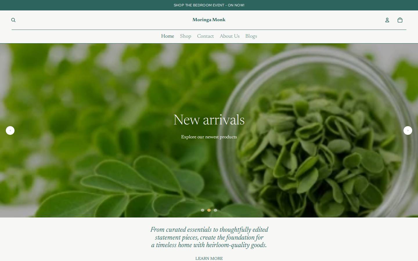 moringamonk.com homepage screenshot