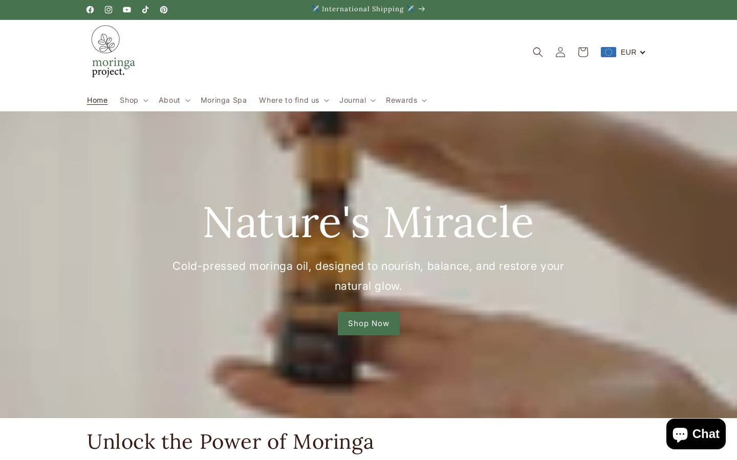 moringaprojectthailand.com homepage screenshot
